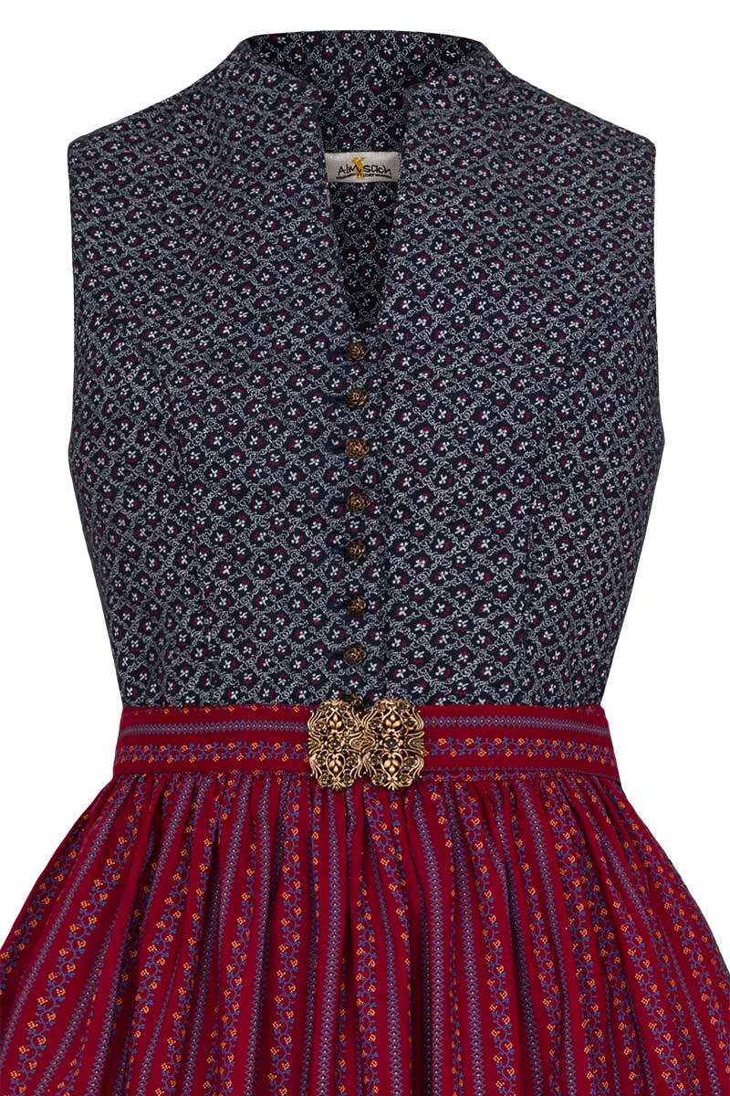 Waschdirndl Midilnge blau Bild 2