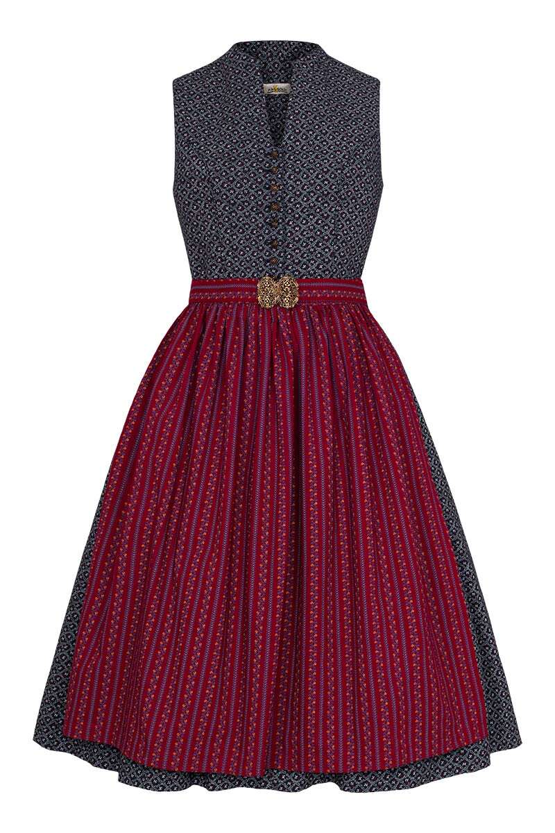 Waschdirndl Midilnge blau