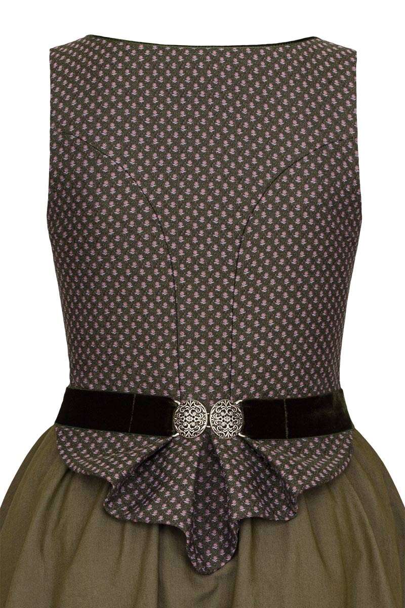 Midi-Dirndl mit Schchen oliv Bild 2
