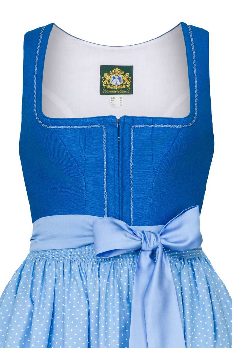 Leinendirndl Midi hellblau Bild 2