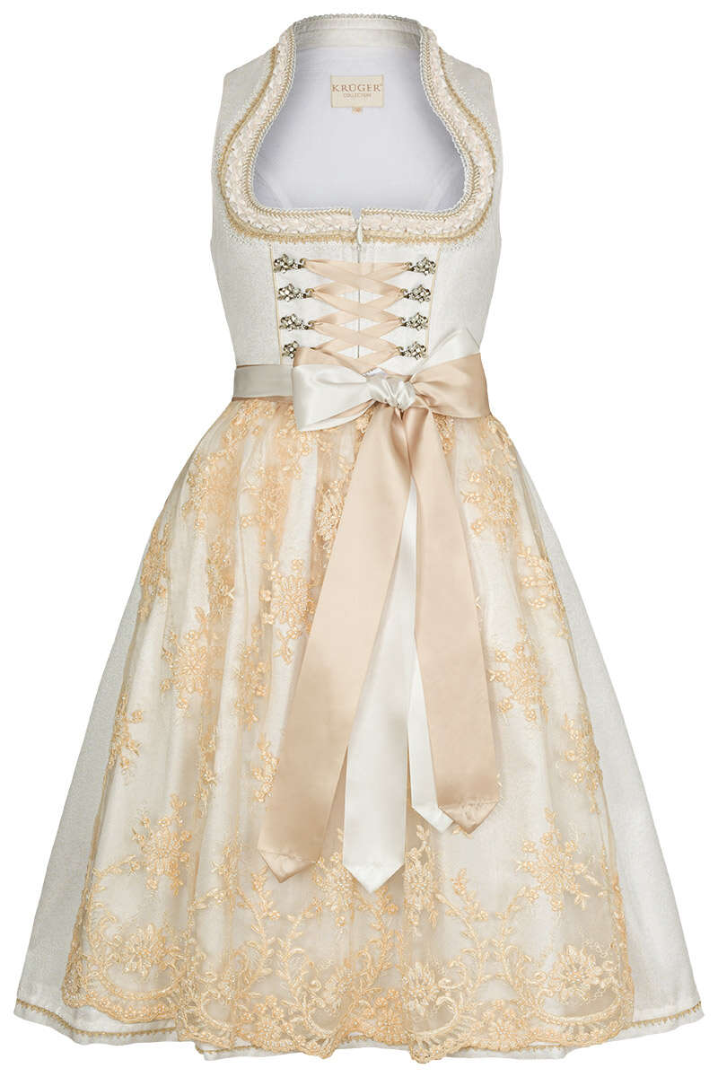 Hochzeitsdirndl Brautdirndl mit Schchen beige