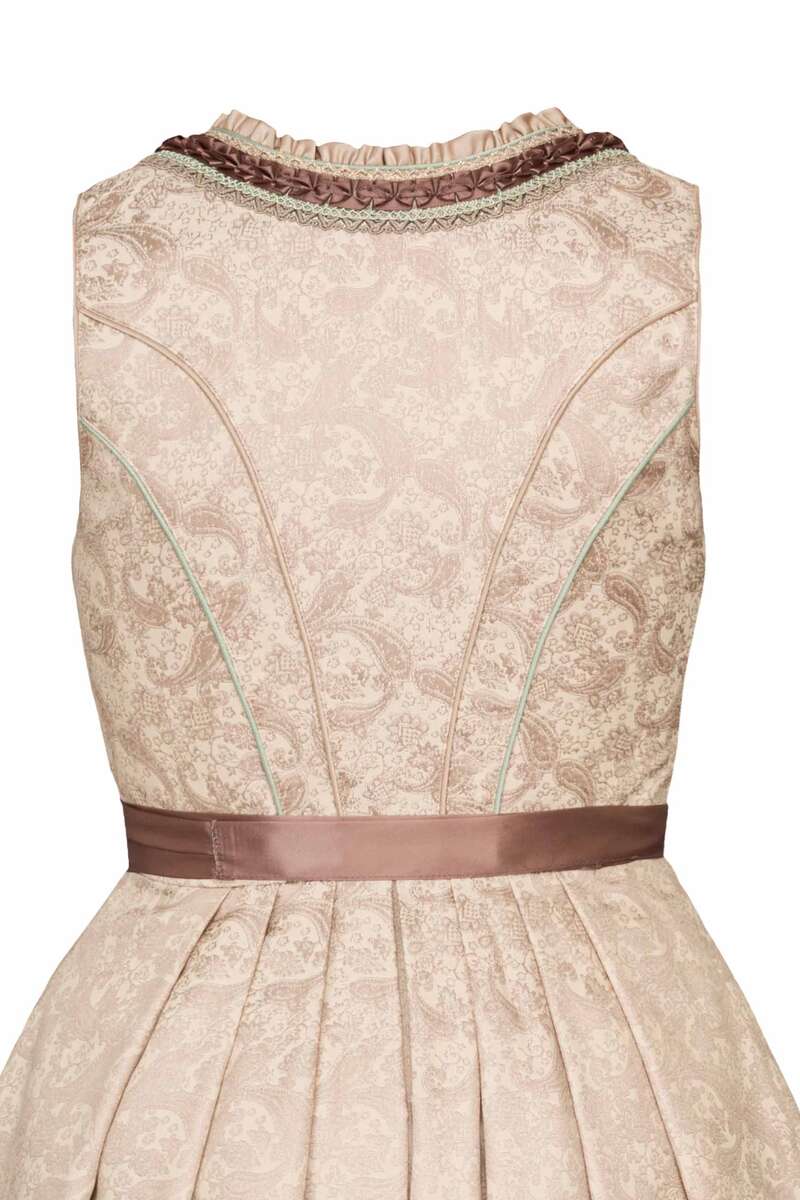 Dirndl Midi mit transparenter Schrze beige Bild 2