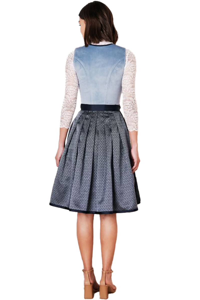 Mini-Dirndl Samt blau Bild 2
