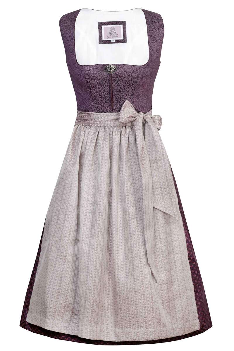 Midi Dirndl aubergine mauve