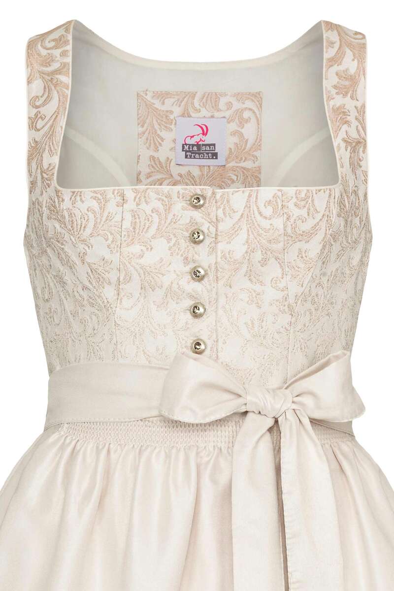 Brautdirndl Hochzeitsdirndl Dirndl Standesamt champagner Bild 2