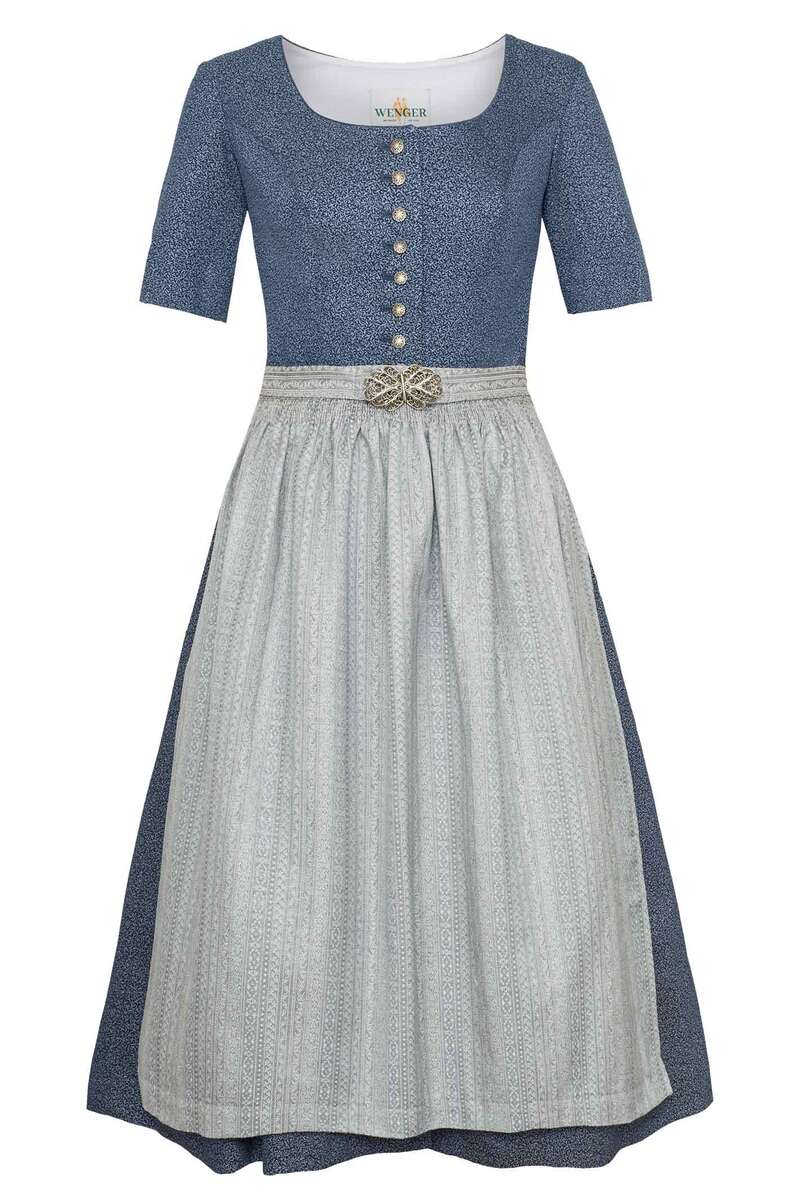 Midi-Dirndl mit kurzen rmeln Dirndlkleid marine Bild 2