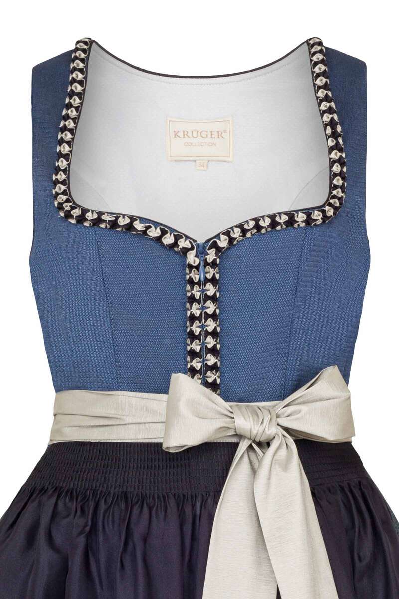 Dirndl Seidenschrze blau Bild 2