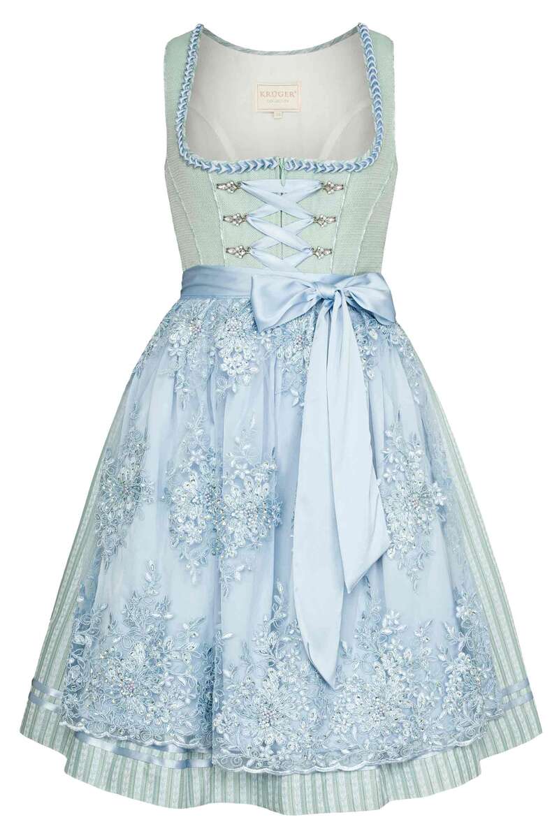 Dirndl kurz mit Strass trkis