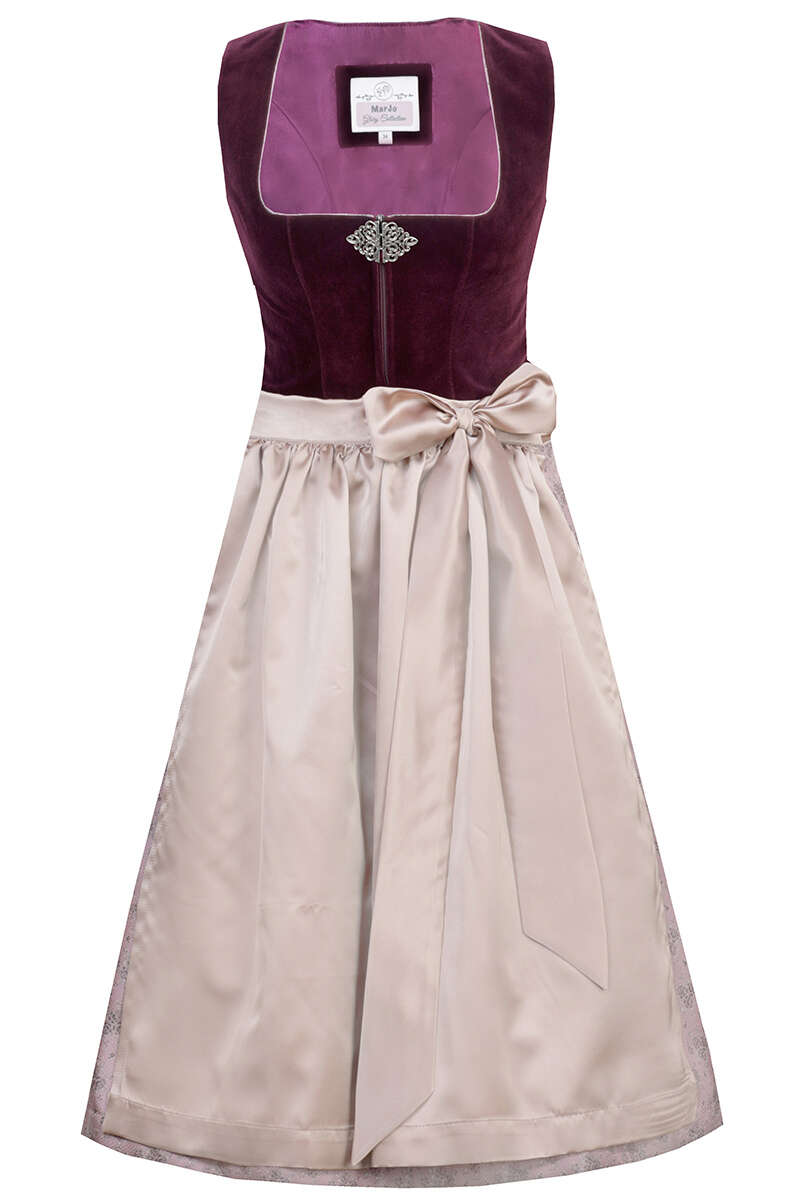 Midi-Samt Dirndl Rosegarden