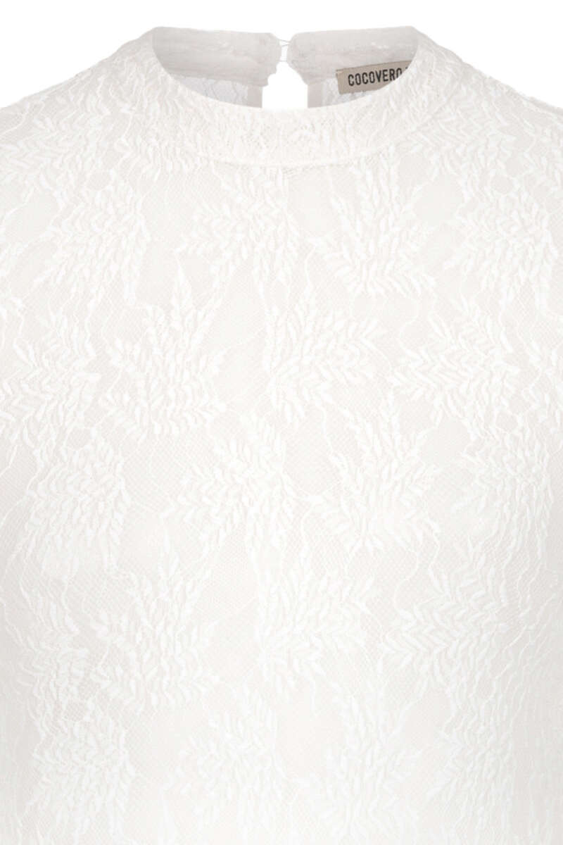 Dirndlbluse Trachtenbluse Spitze mit langen Ärmeln white lace Bild 2