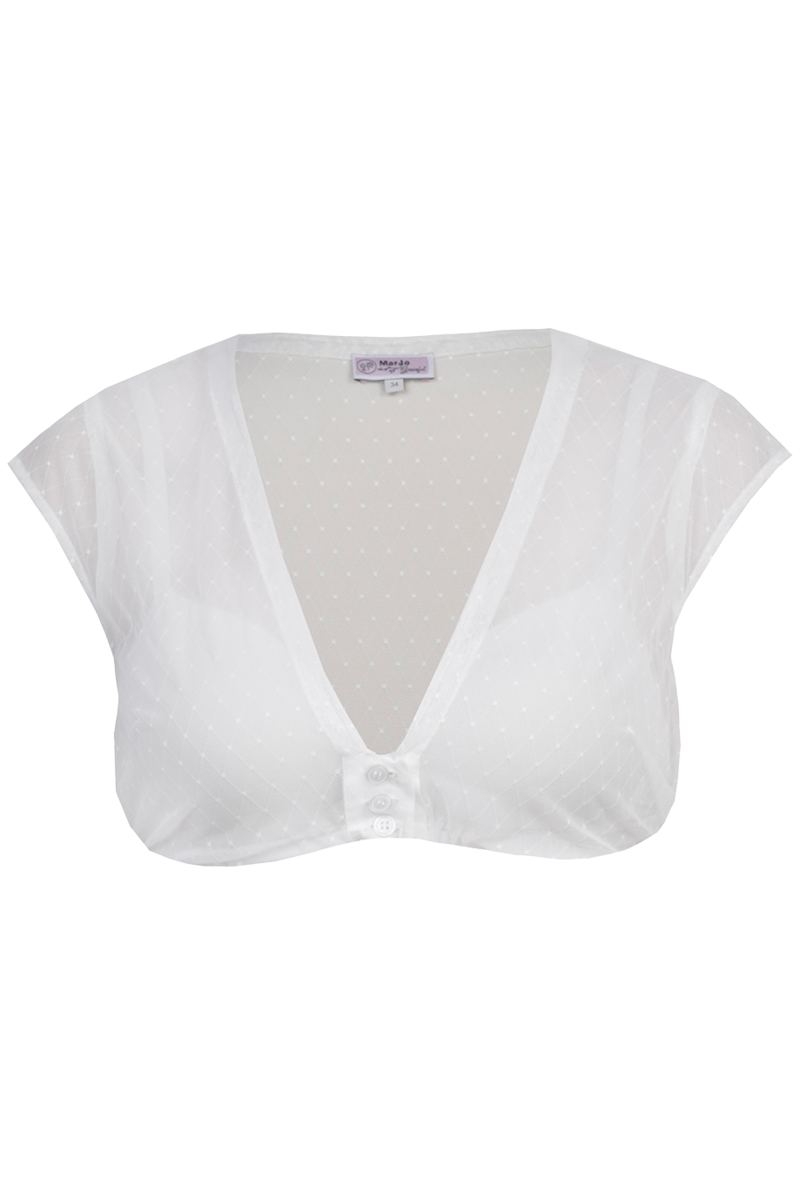 Dirndlbluse Flgelrmel offwhite