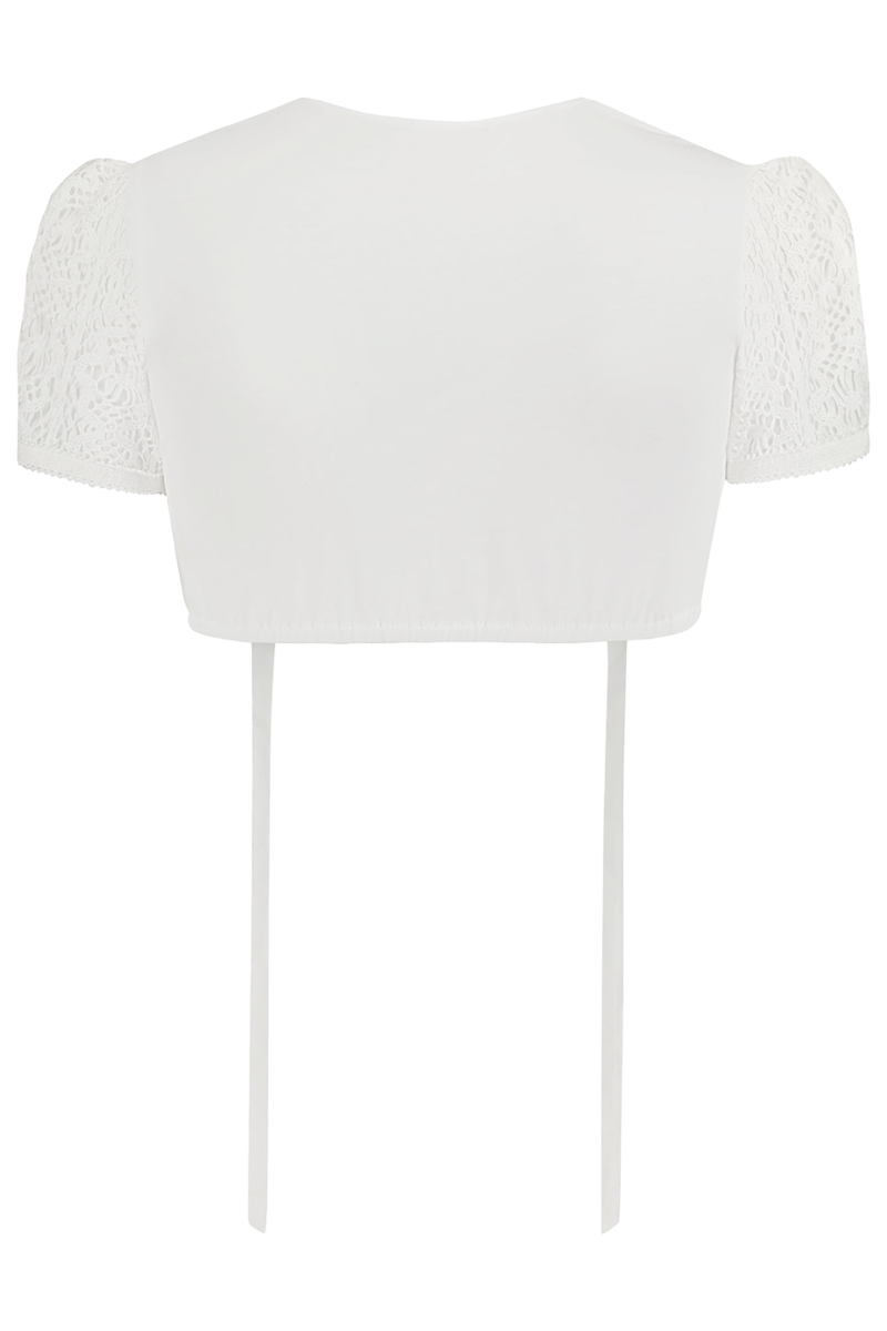 Dirndlbluse mit kurzen rmeln reinwei Bild 2