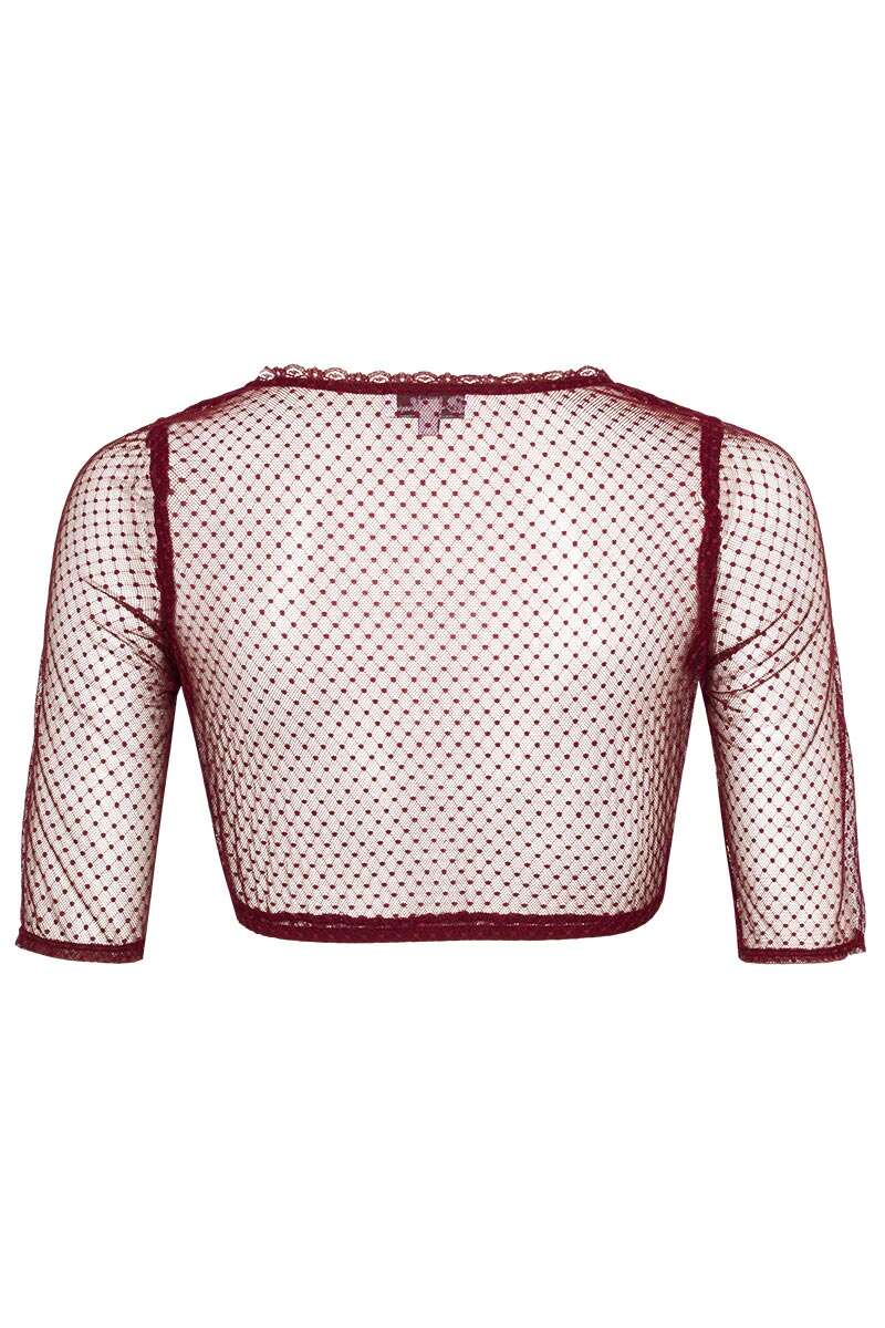 Dirndlbluse mit halblangen rmeln bordeaux Bild 2