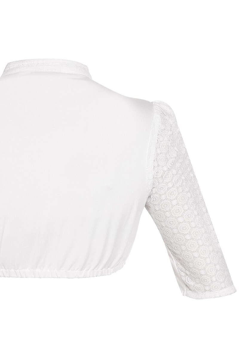 Dirndl-Bluse mit Kragen weiß Bild 2