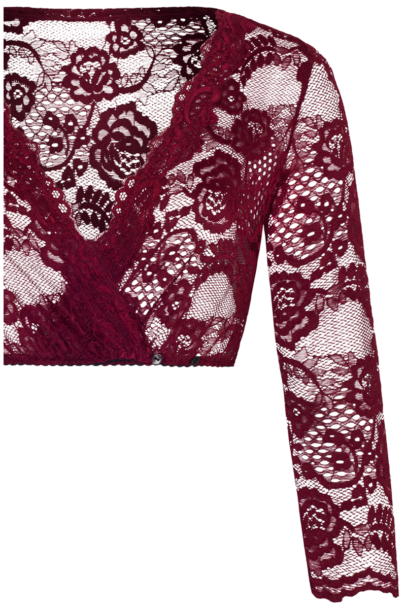 Dirndlbluse zum Knpfen mit -langen rmel  beere Bild 2