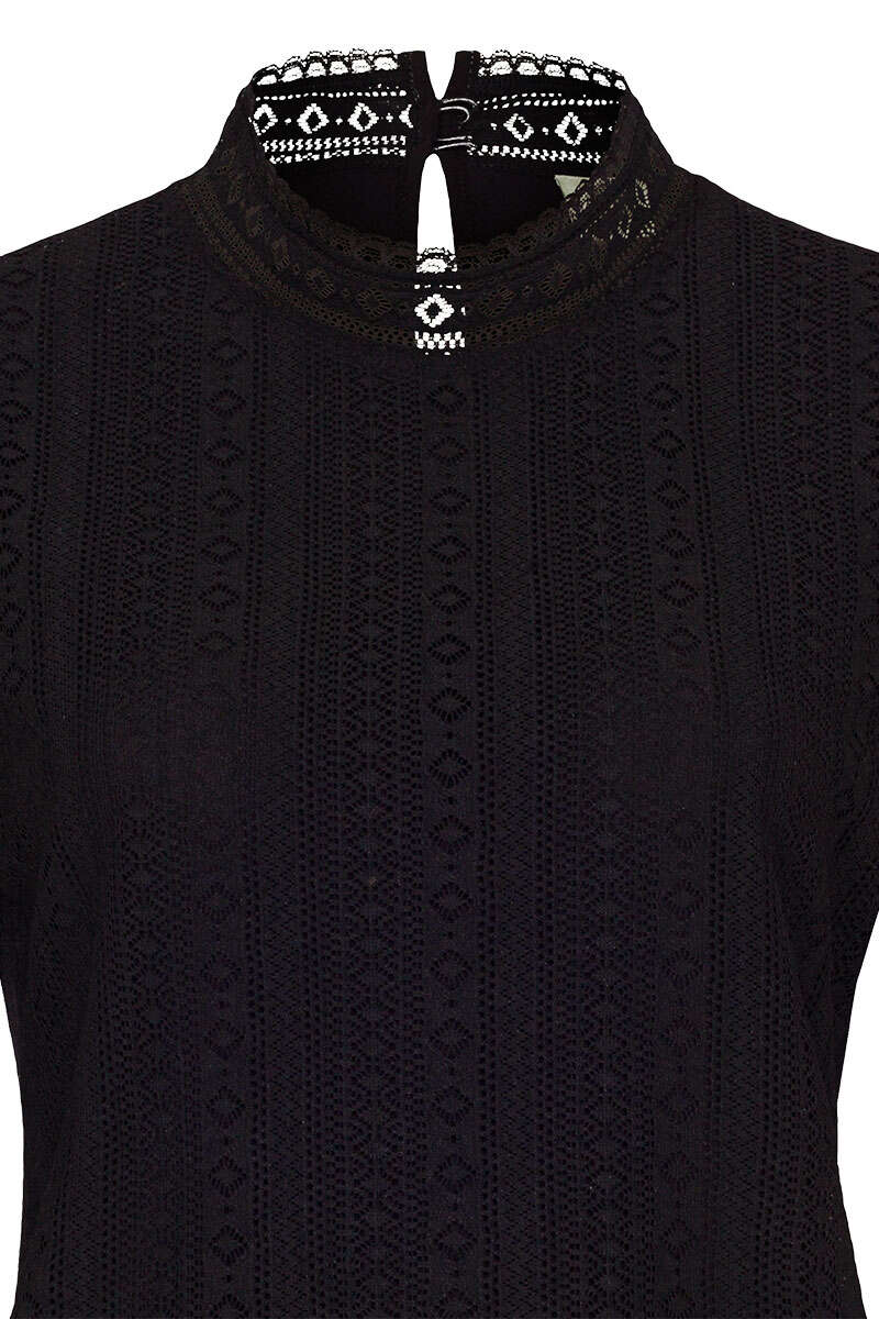 Damen Bluse Spitze schwarz Bild 2