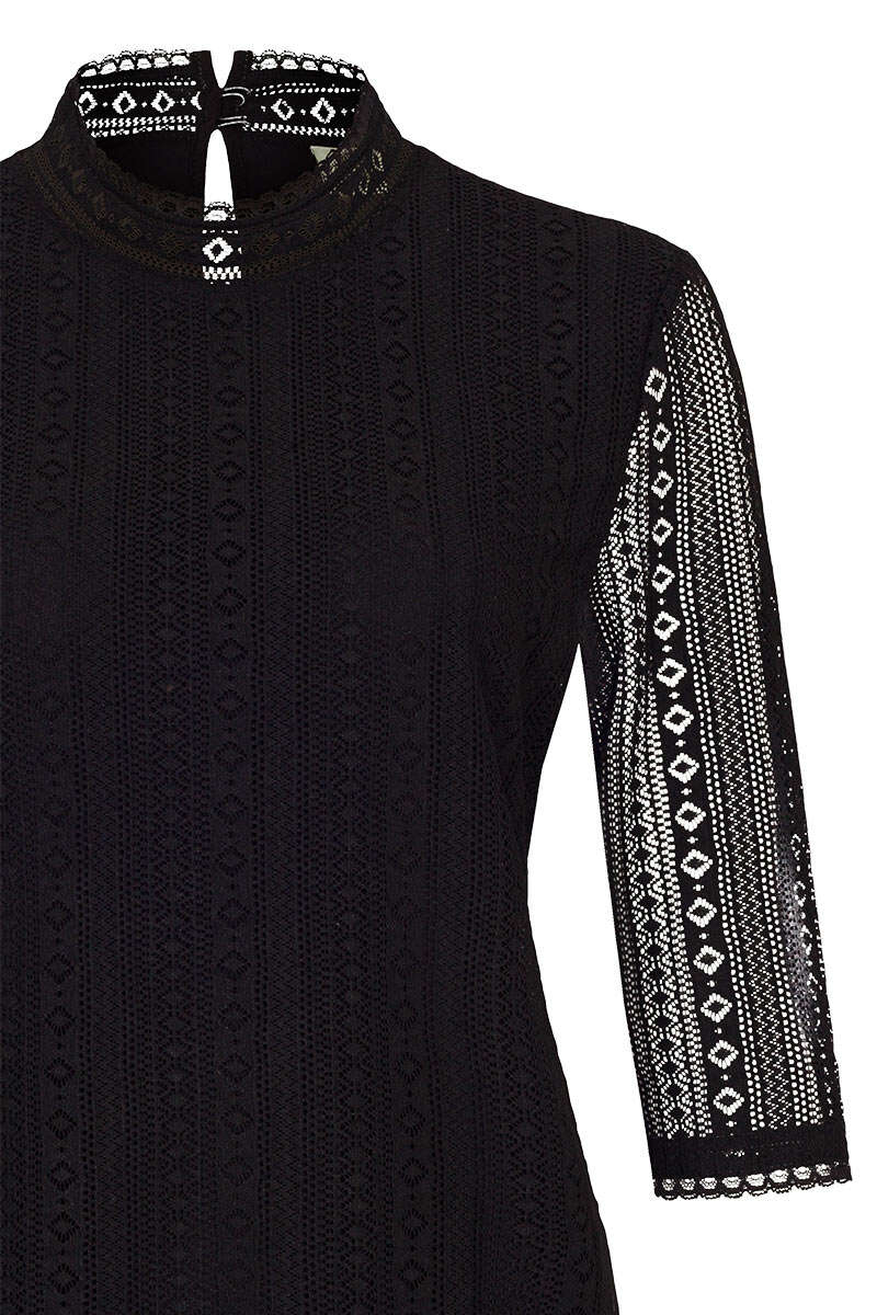 Damen Bluse Spitze schwarz Bild 2