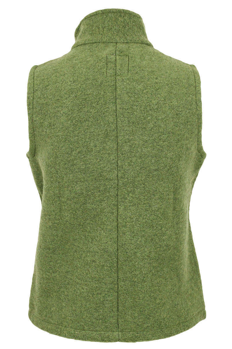 Damen Wollweste mit Stehkragen grün Bild 2