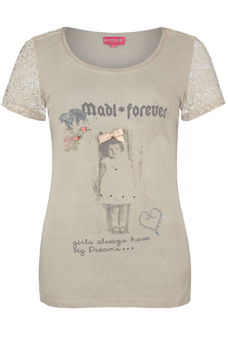 Trachten Damen T-Shirt oliv Madl forever