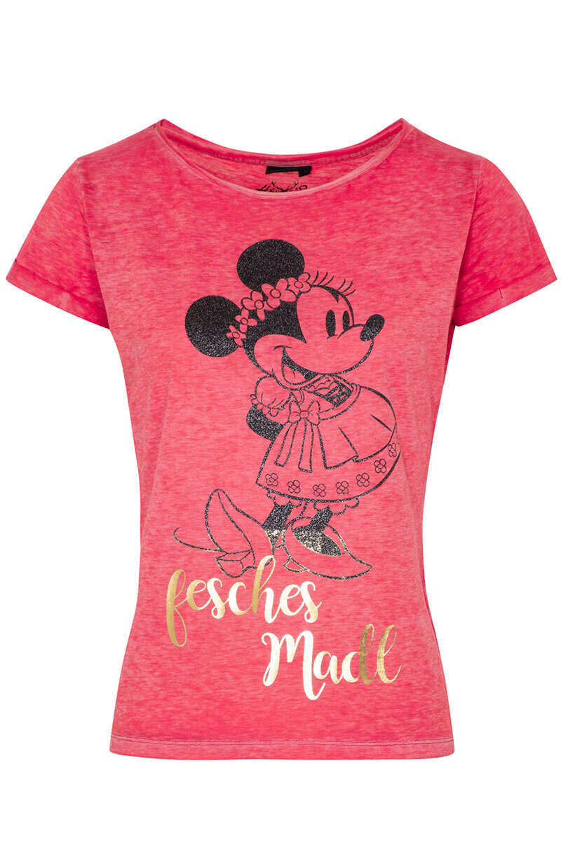 Disney Minnie Mouse T-Shirt für Damen - Oberteil Frauen Shirt