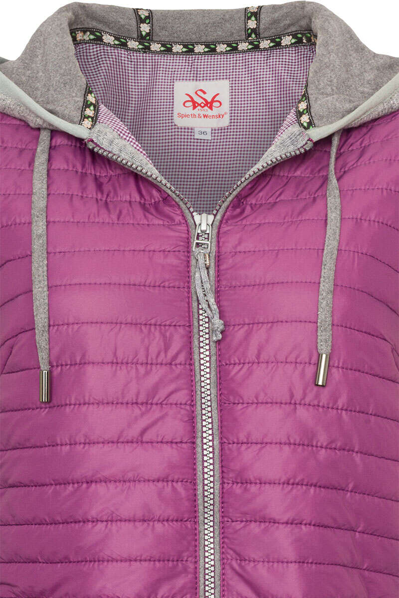 Damen-Outdoor-Jacke mit Kapuze malve grau Bild 2