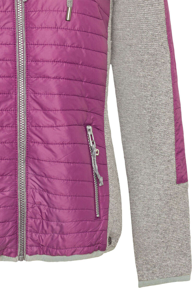 Damen-Outdoor-Jacke mit Kapuze malve grau Bild 2