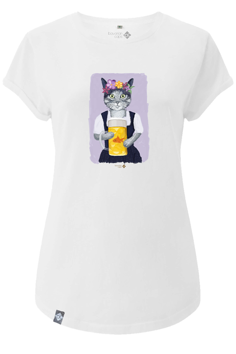Damen T-Shirt 'Prost Mauzi' lila