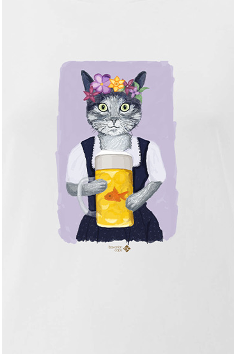 Damen T-Shirt 'Prost Mauzi' lila Bild 2