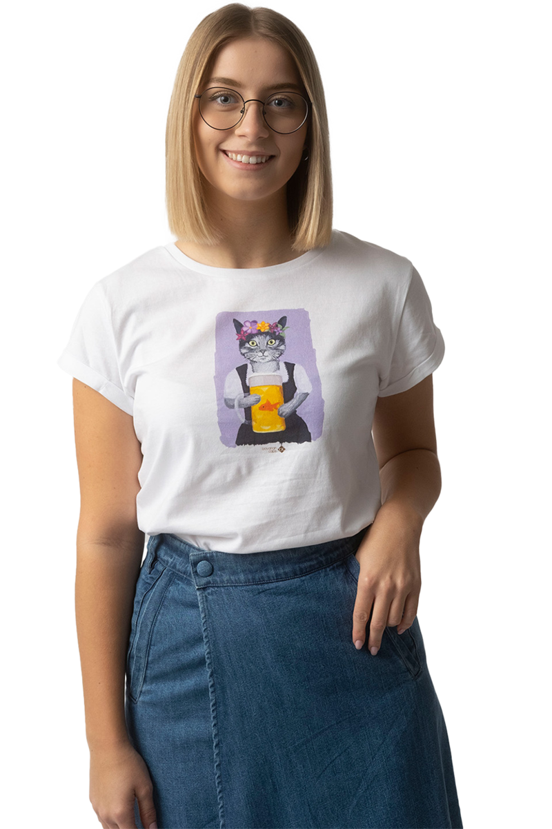 Damen T-Shirt 'Prost Mauzi' lila Bild 2