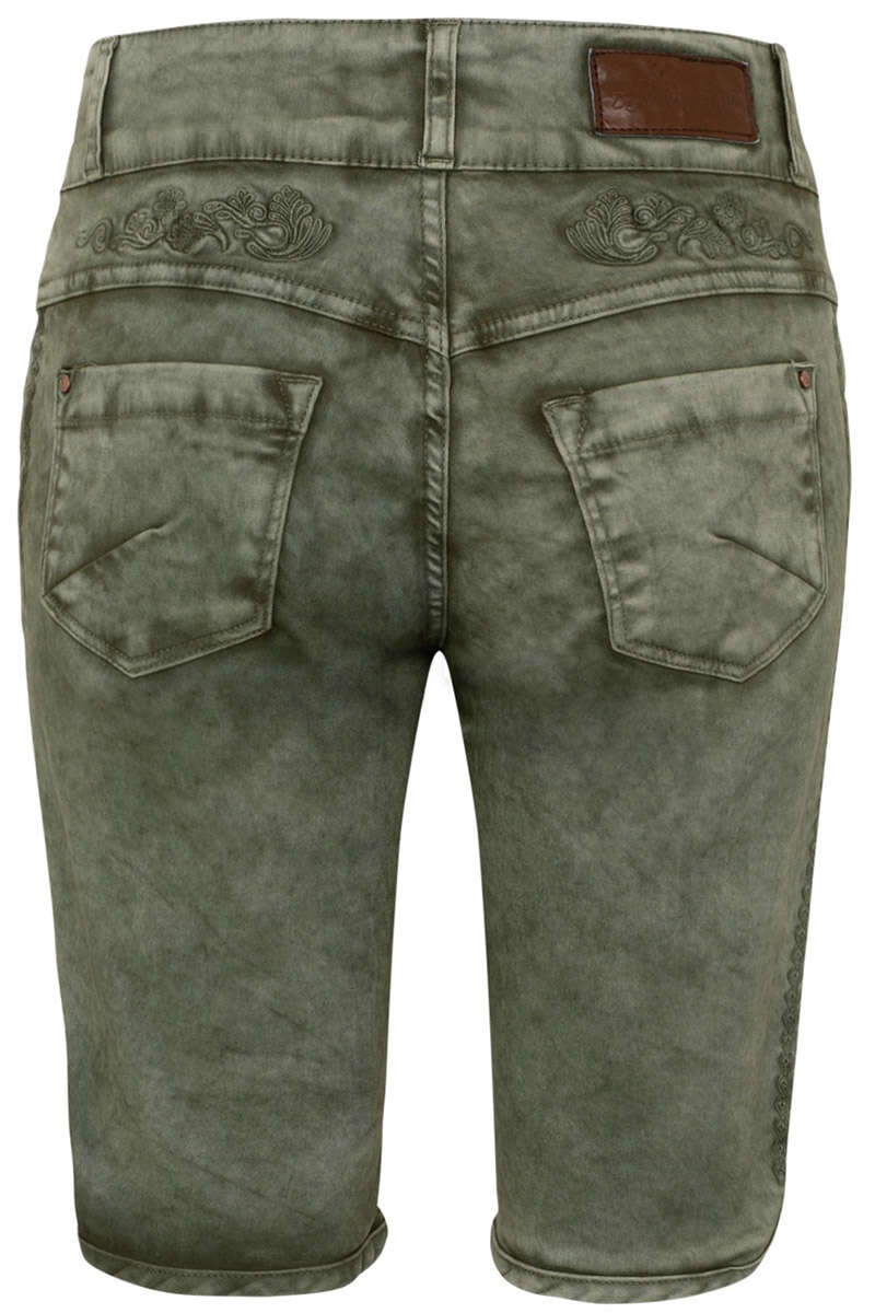 Damen Trachtenjeans Bermuda armyoliv Bild 2