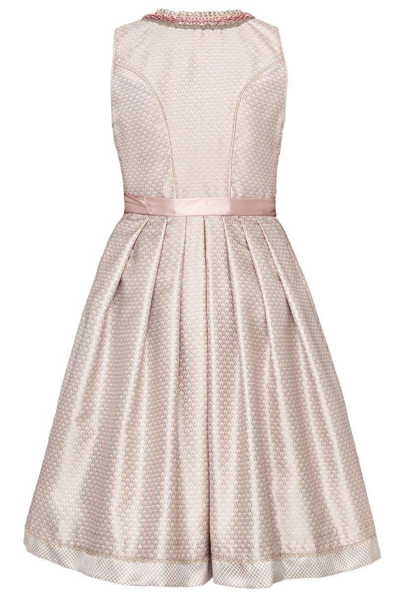 Mini Dirndl mit bestickter Schrze creme rosa Bild 2