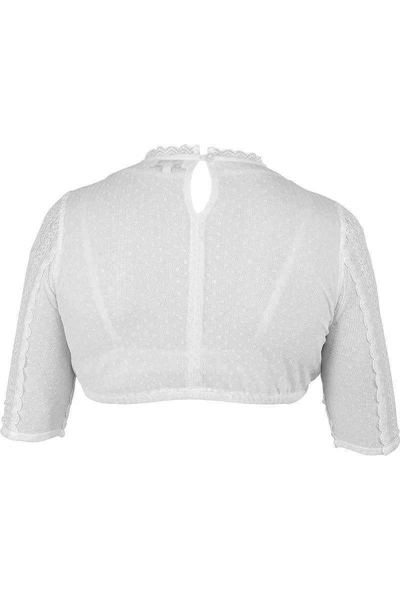 Spitzen-Dirndlbluse transparent wei Bild 2