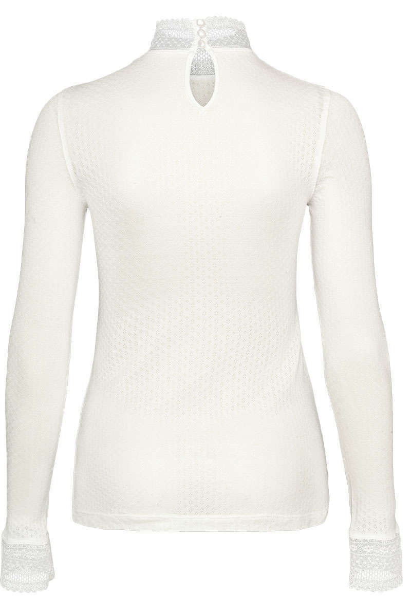 Damen Trachten-Longshirt mit Spitze ecru Bild 2