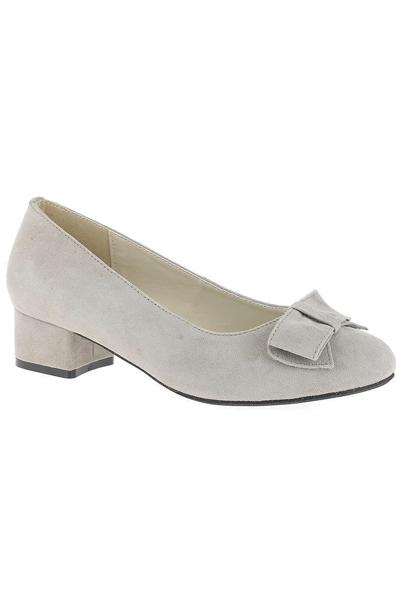 Trachten-Pumps mit Schleife beige