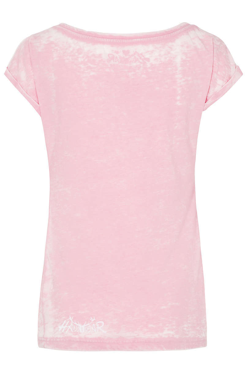 Damen Trachten T-Shirt Glückstreffer rosa Bild 2