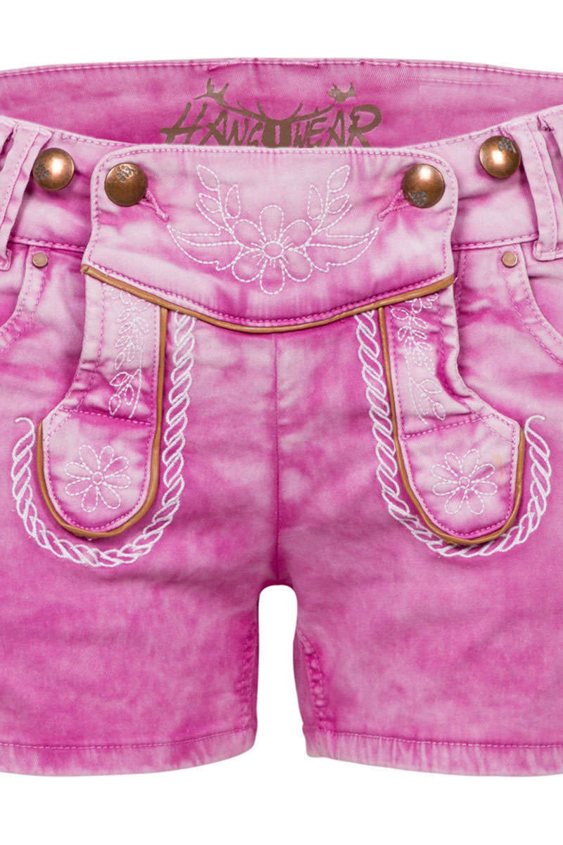 Damen Trachten Jeansshorts pink Bild 2