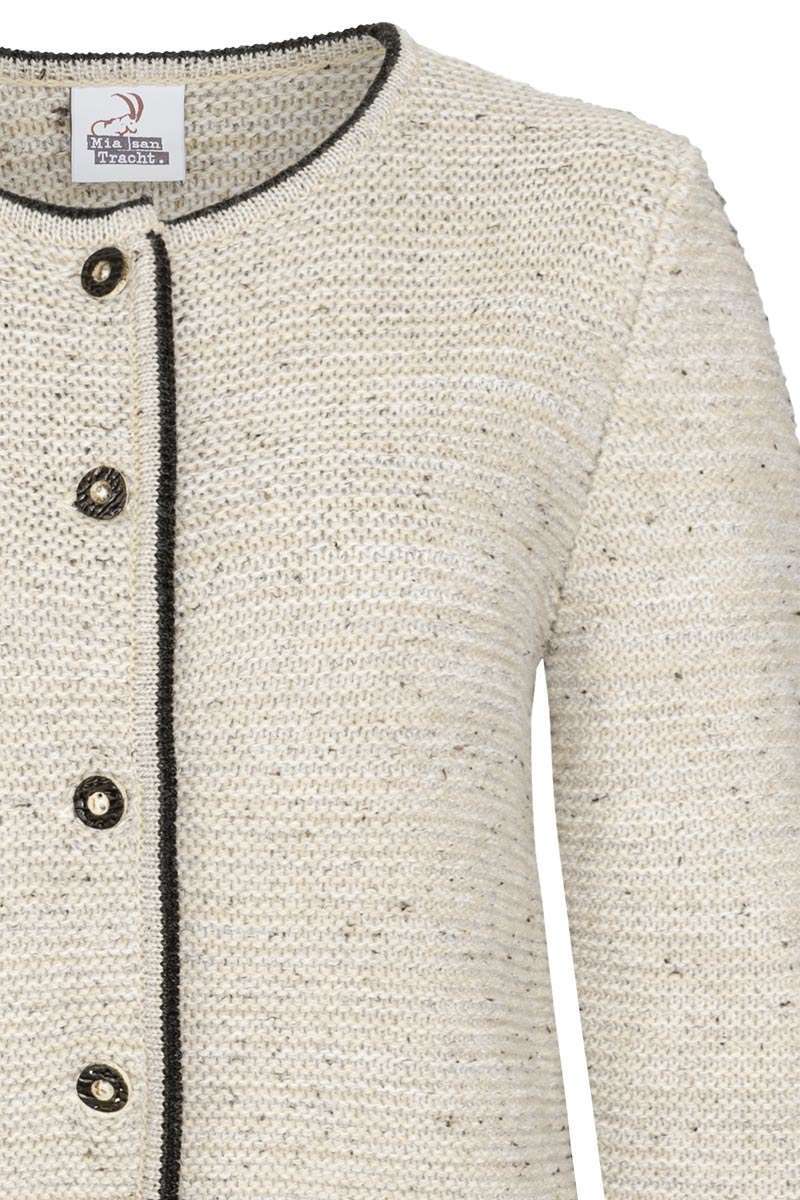 Damen Trachtenstrickjacke natur beige Bild 2