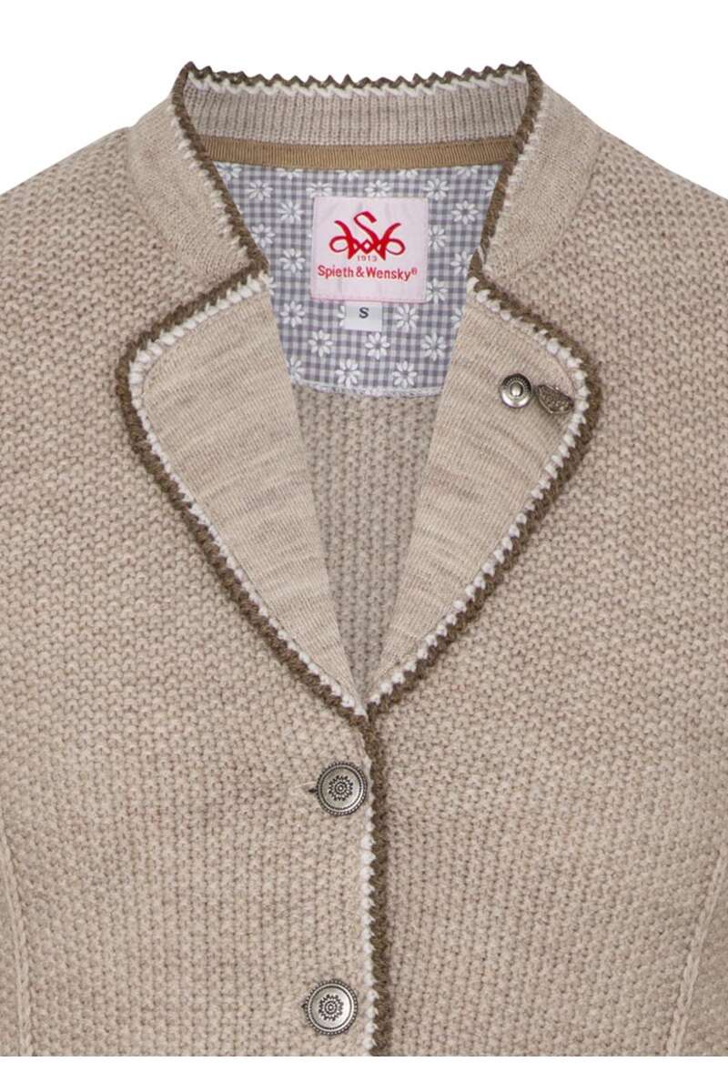 Damen Trachten Strickblazer Mittelbraun Bild 2