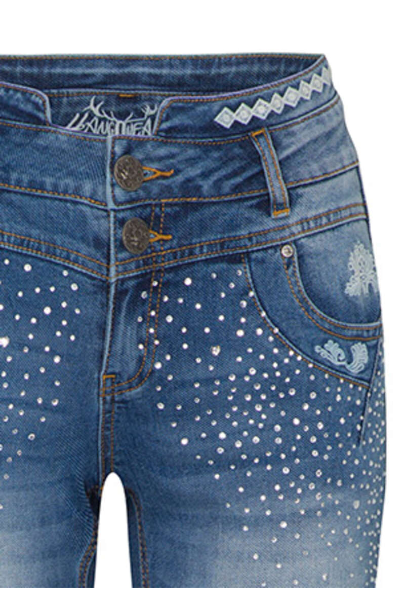 Damen Trachtenjeans mit Glitzersteinchen jeans Bild 2