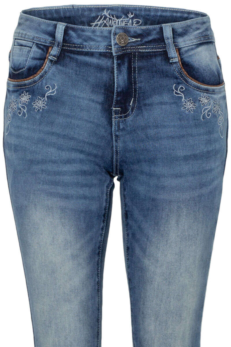 Damen Trachtenjeans lang denim Bild 2