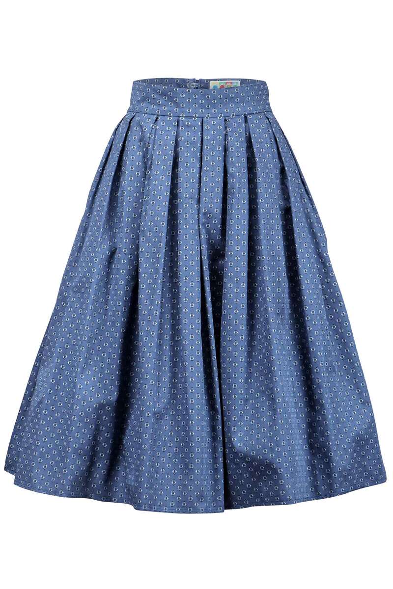 Midi  Trachtenrock blau