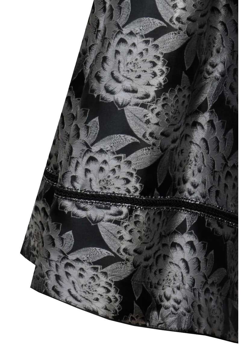 Damen Trachtenrock mit Metallschließe schwarz silber Bild 2