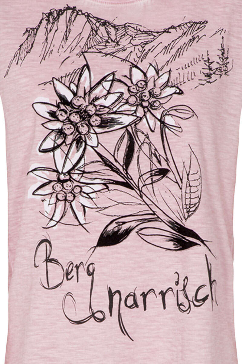 Damen T-Shirt 'Berg narrisch' rosa Bild 2