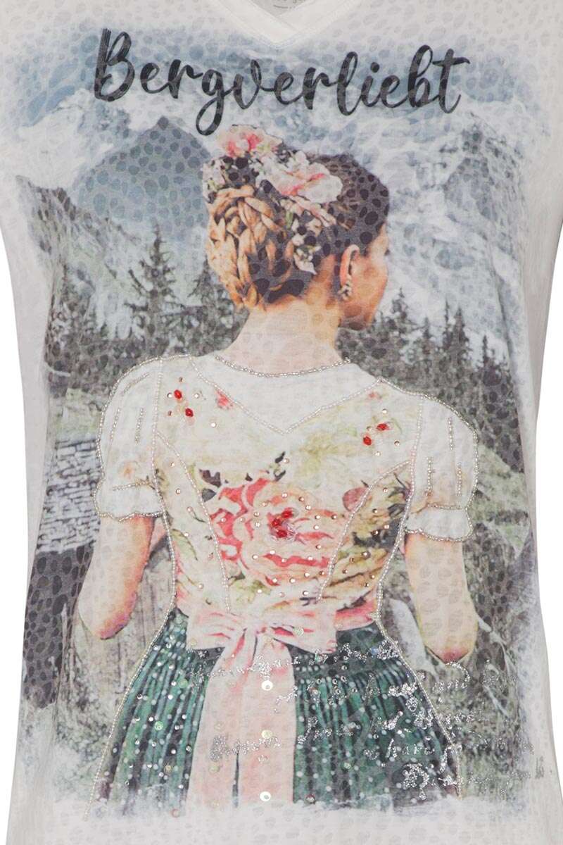 Damen T-Shirt 'Bergverliebt' weiß Bild 2