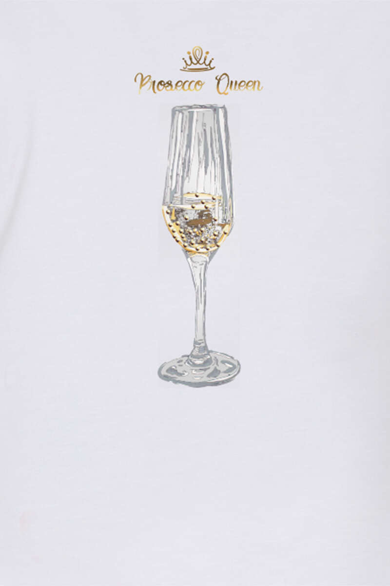 Damenshirt 'Prosecco Queen' wei Bild 2