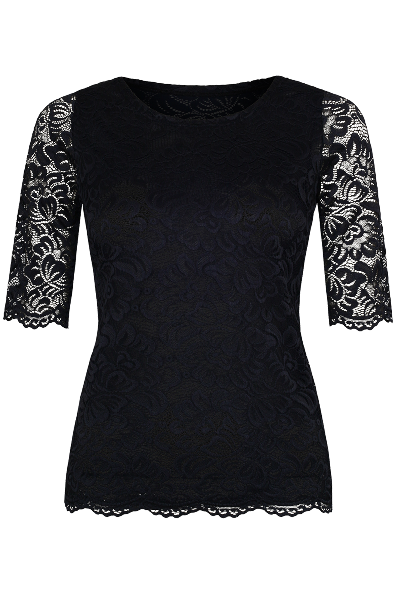 Damen Trachtenshirt aus Spitze marine