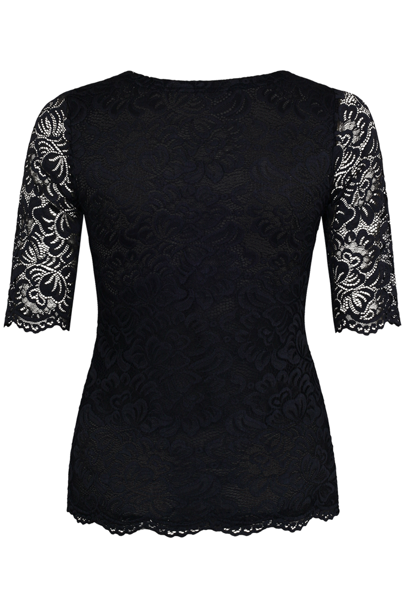 Damen Trachtenshirt aus Spitze marine Bild 2