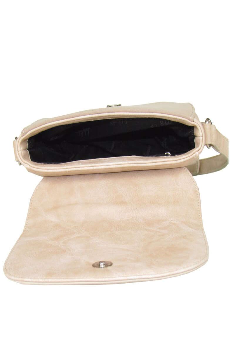Damen Trachten-Handtasche Glattleder-Optik beige Bild 2