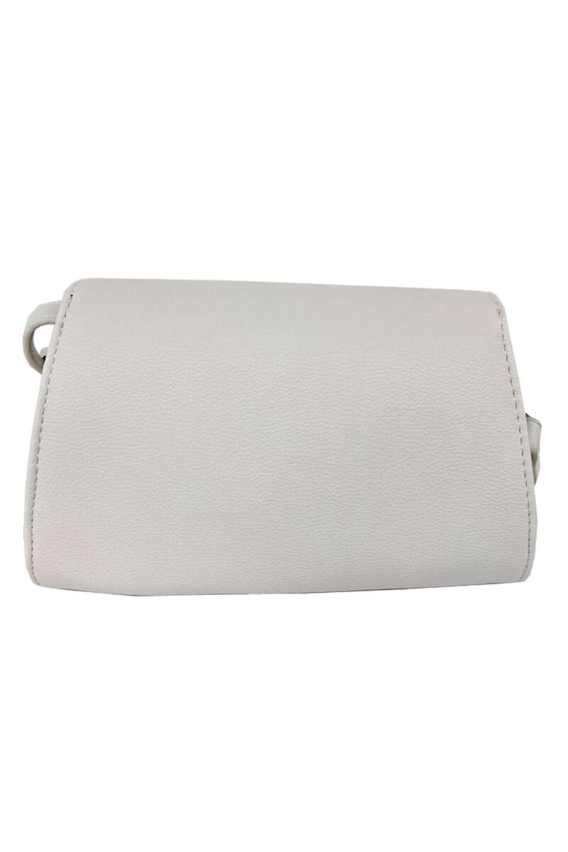 Damen Handtasche Glattleder-Optik Stickerei beige Bild 2