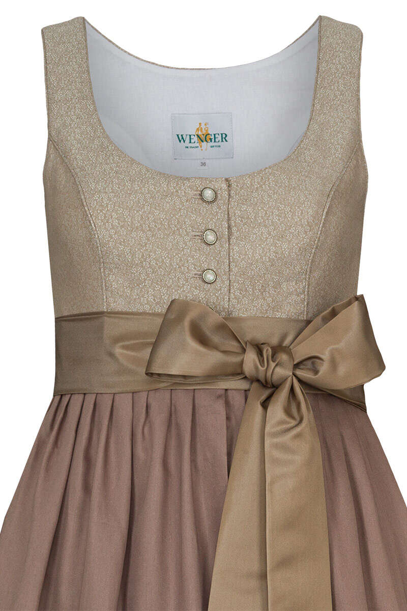 Umstandsdirndl mit Leinen stein beige Bild 2